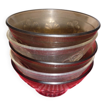 5 stylized flower bowls Vereco 60-70