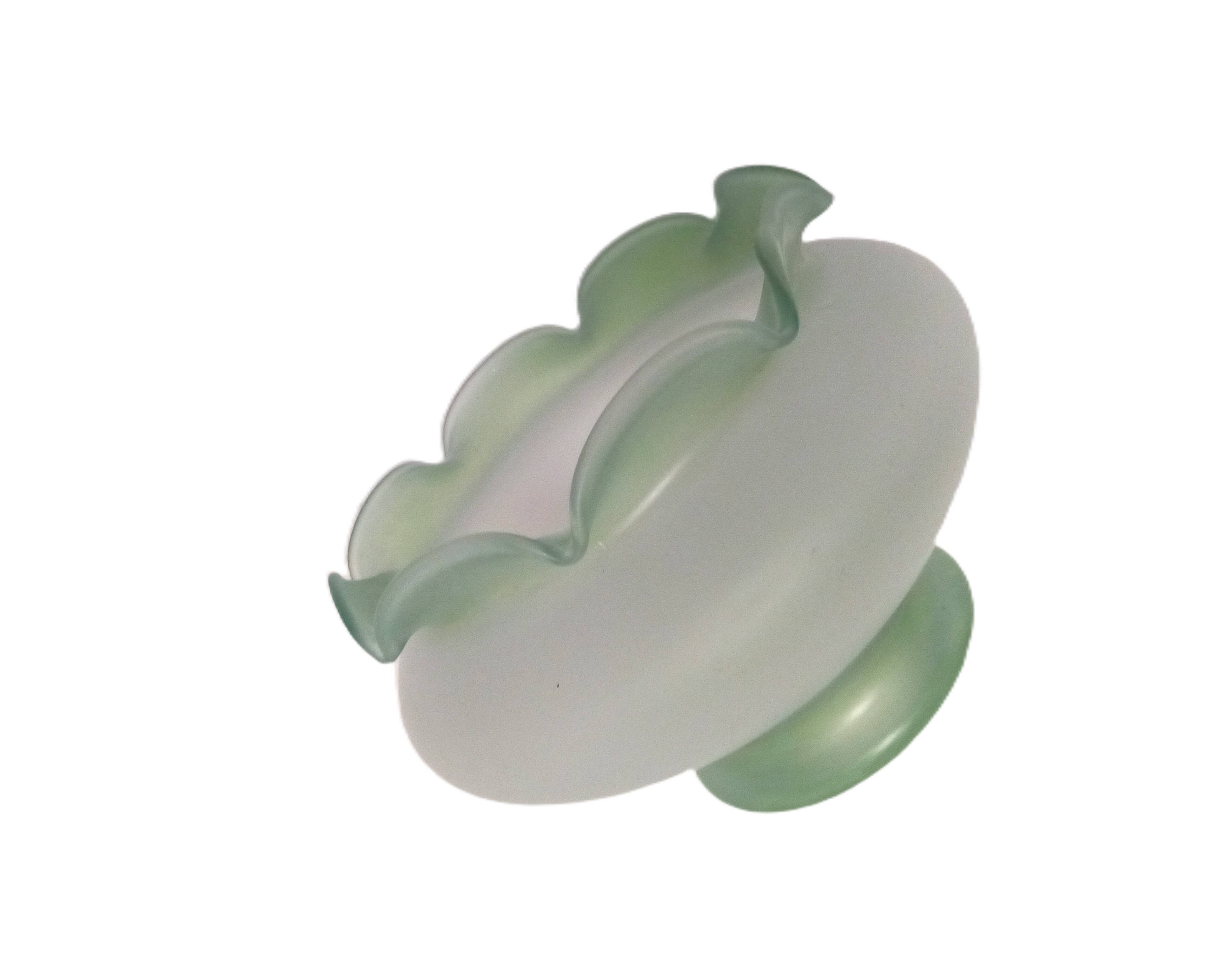 Opaline glass globe for green and white pendant light