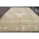 Vintage Turkish Oushak Handmade Wool Cotton Orange Runner Rug 129x290
