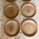 6 flat plates in stoneware