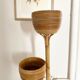 Porte plante en rotin vintage