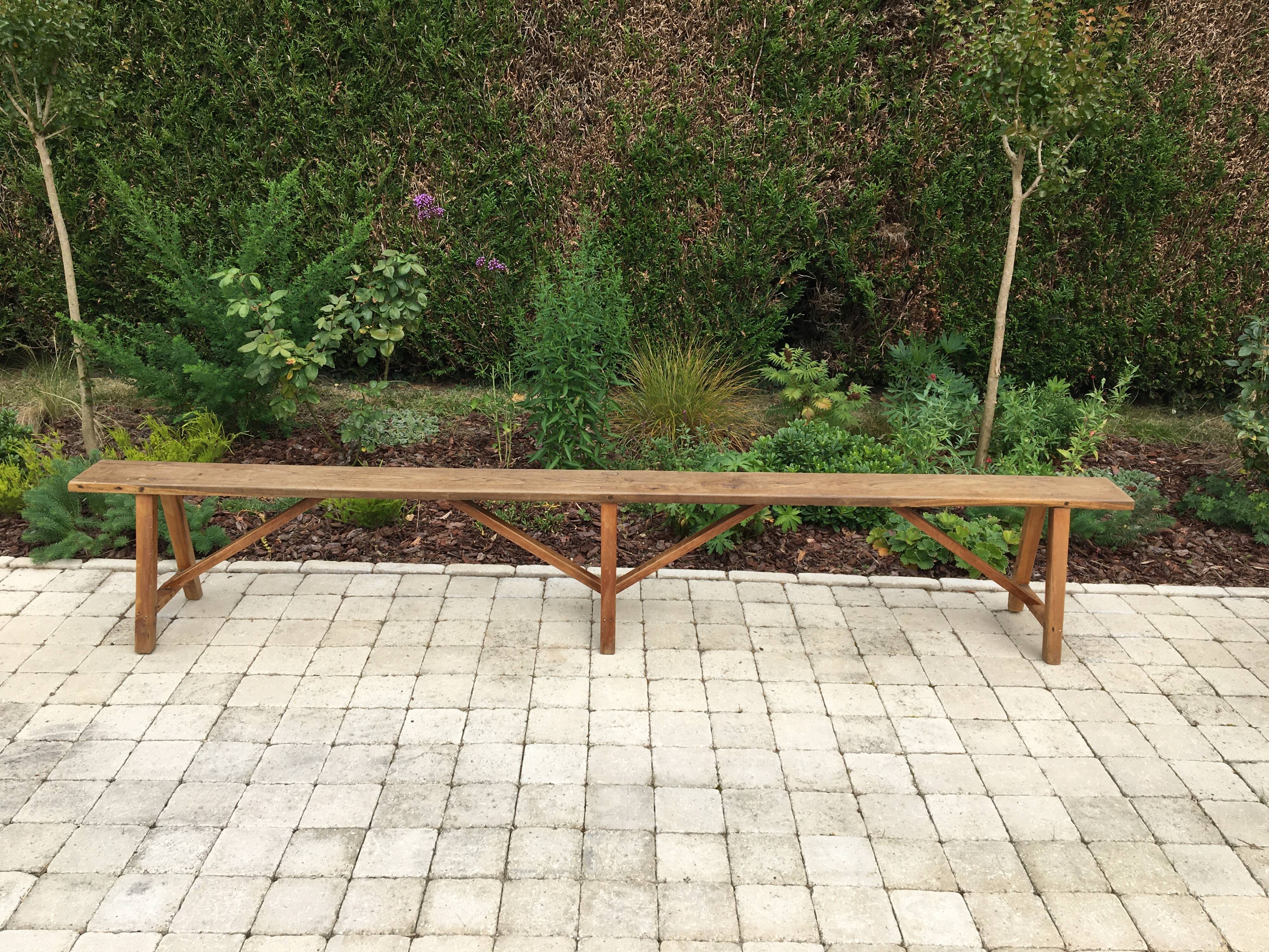 Banc de ferme en chêne