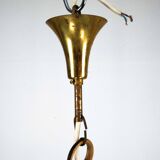 Chandelier en bambou sphérique vintage des années 1950