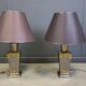 Lampes de table en étain vintage, années 1970 - ensemble de 2