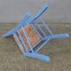 side table + blue wooden chair