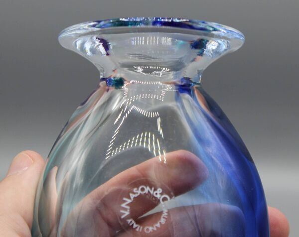 Vase en verre de murano vincenzo nason - italy sommerso