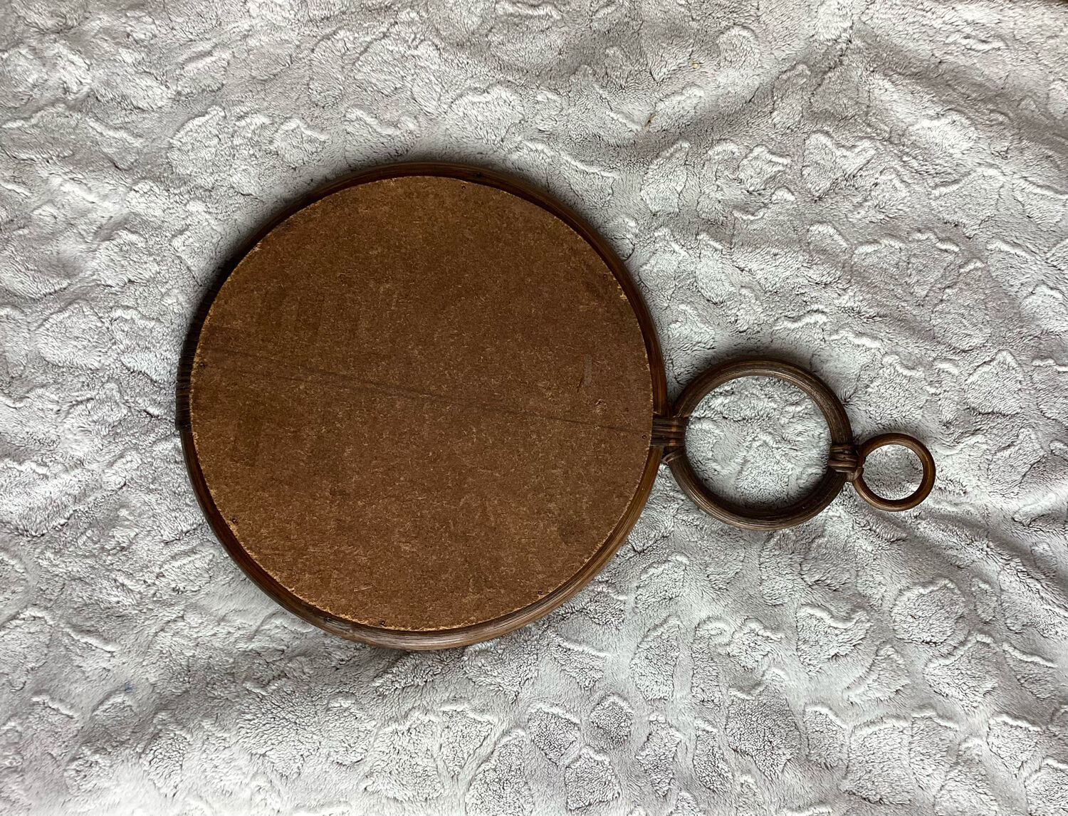 Old rattan "sun" mirror - vintage