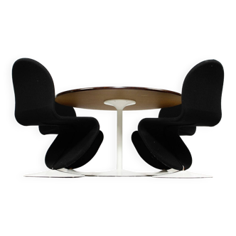 Verner Panton furniture, dining set, four chairs, '1-2-3 System' model