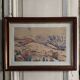Watercolor on paper by Robert Gaillard 20th century Megève 1944