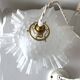 Antique pleated pendant light