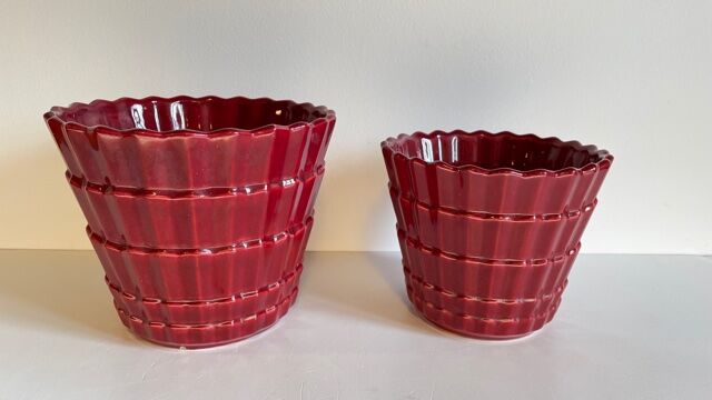 Pair of pots covers 30s ceramic france