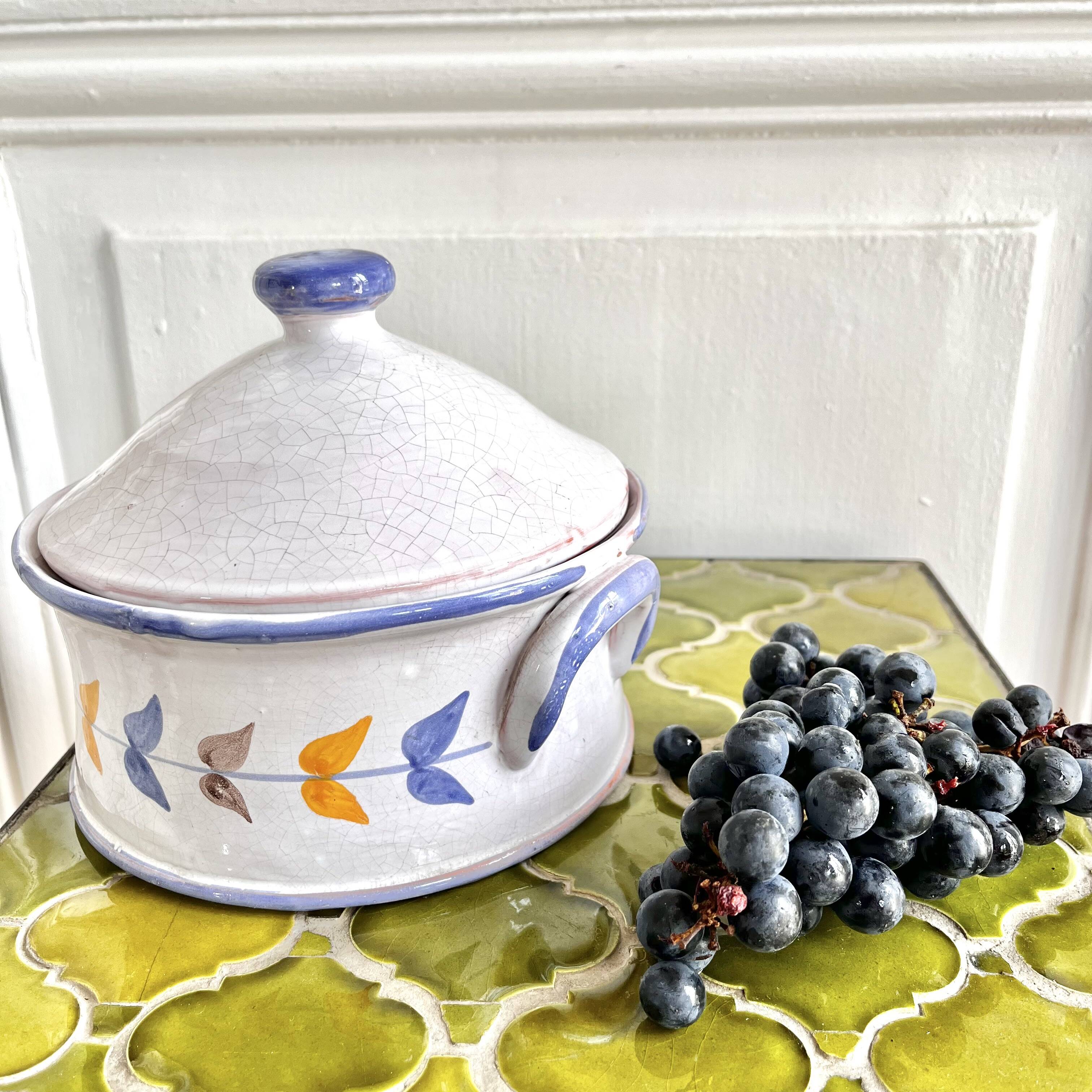 Old vegetable soup tureen