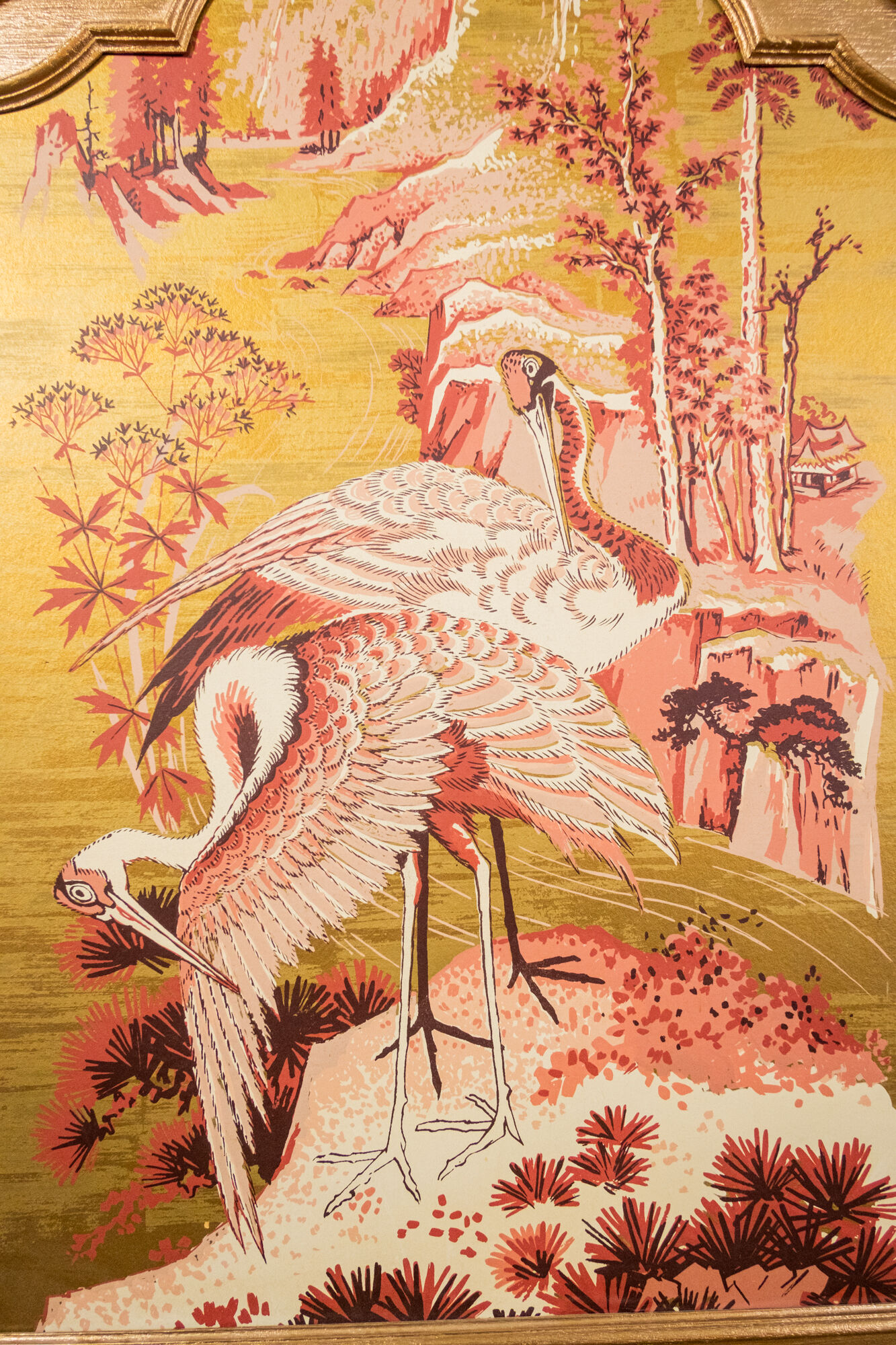 Panneau mural Flamant rose 1970