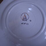6 floral half porcelain dinner plates KIFO Amandinoise