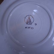 6 floral half porcelain dinner plates KIFO Amandinoise