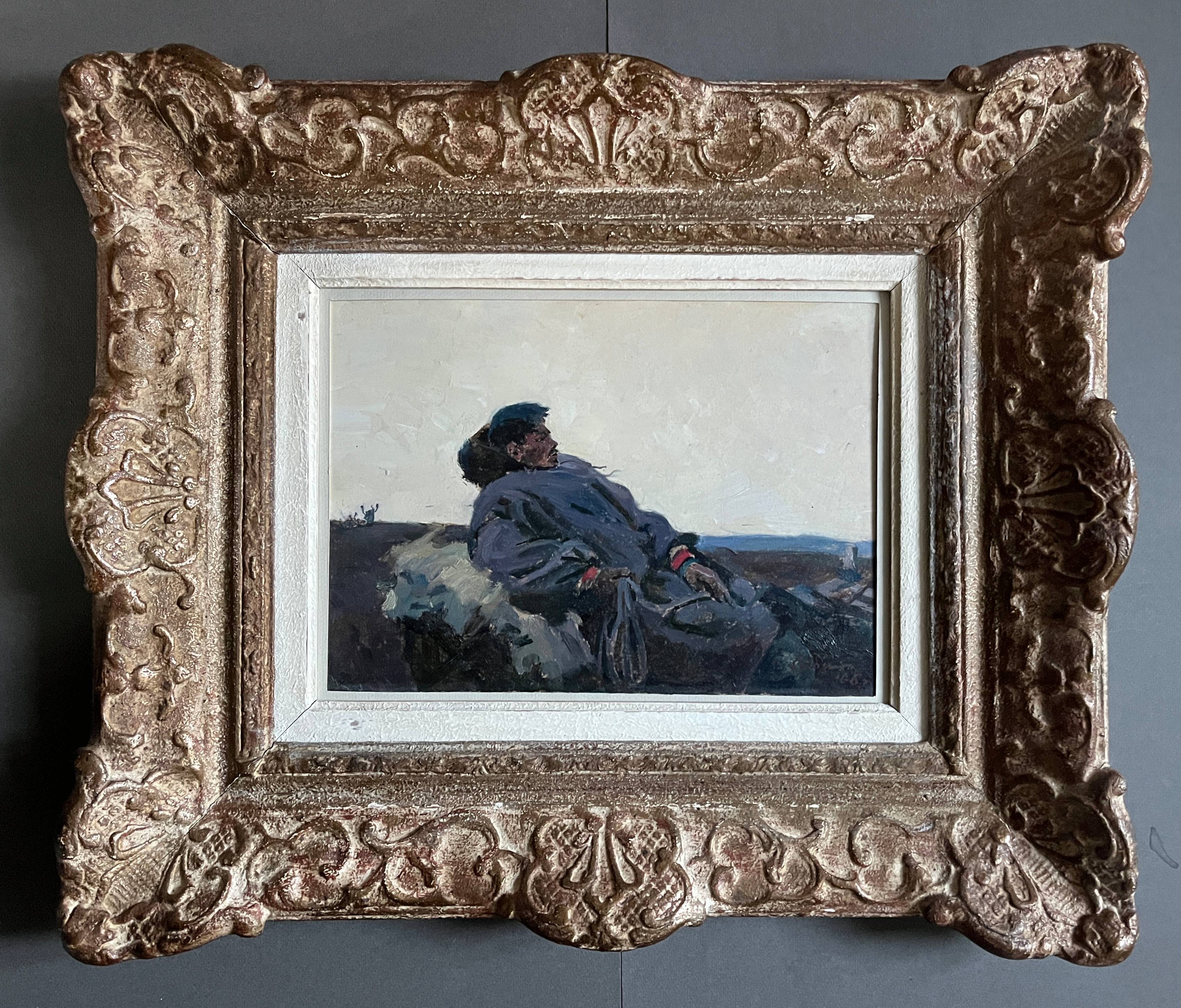 Painting HSP Samouchine (kyiv church) "The Mongol" St Petersburg 1966 Russian