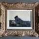 Tableau HSP Samouchine (éc. de Kiev) "Le Mongole" St Petersbourg 1966 Russe