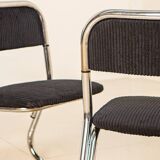 Set of 6 70's Italian tubular chairs