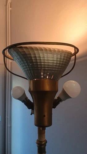 Floor lamp Table lamp signed Malabert house 1930 Art Deco DLG rings Quinet