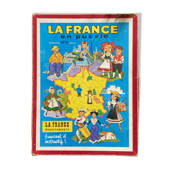 La France en puzzle vintage