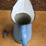 Large blue speckled model enamel pitcher