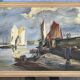 Seascape "Return from fishing" Morbihan - M Robert - oil on panel