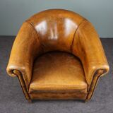Sheep leather club chair