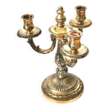 Vintage candlestick holder - 3-light metal candelabra