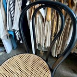 Bistro chair in black bent beech and cane