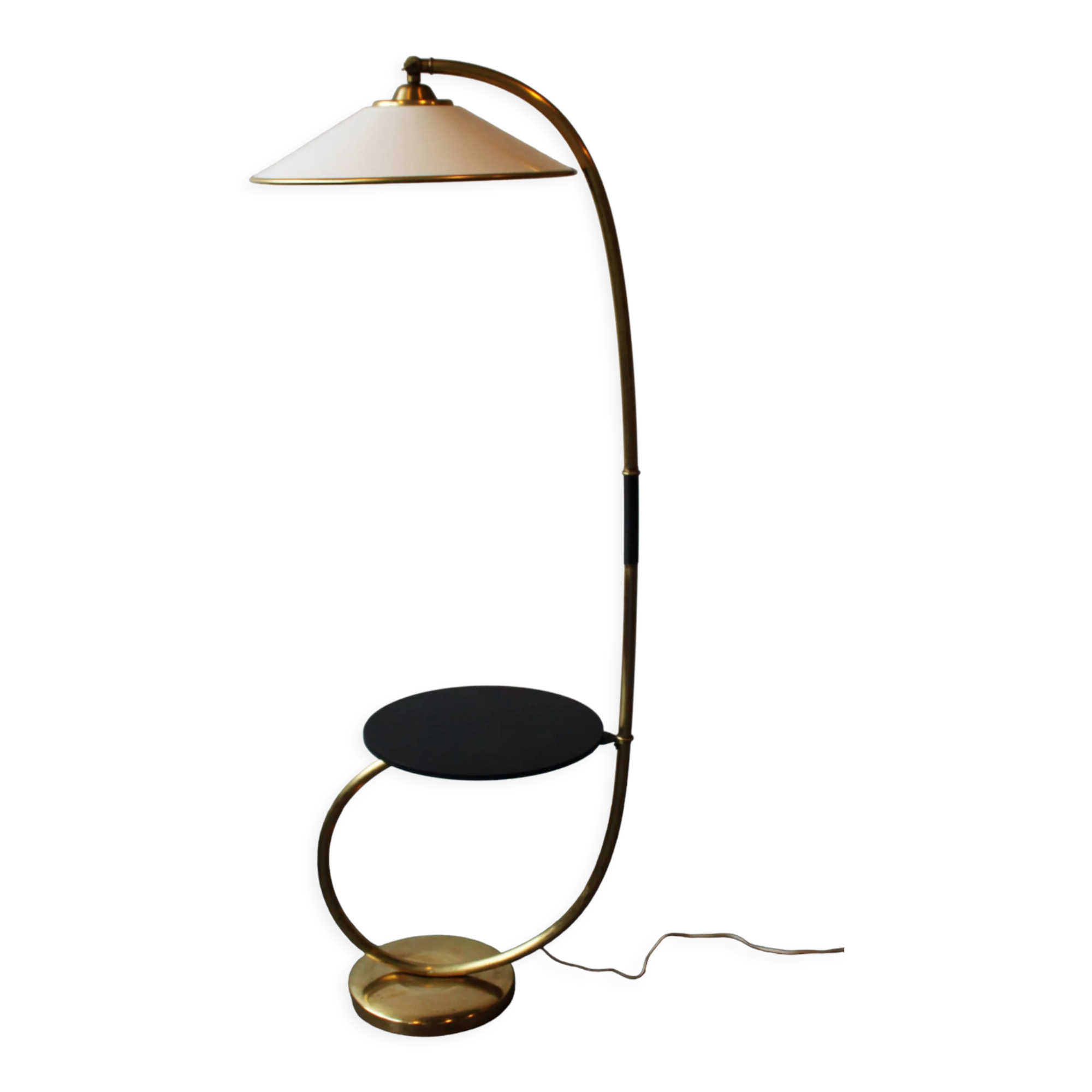 Floor lamp with shelf by Kaiser, Germany, 60's.