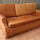 havana leather club-style sofa from the 1970s
