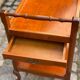 Louis XV solid wood serving trolley with bottle rack and drawer