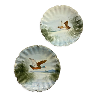 Set of two decorative plates