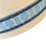 Tall vintage table lamp in blue ceramic / floor lamp