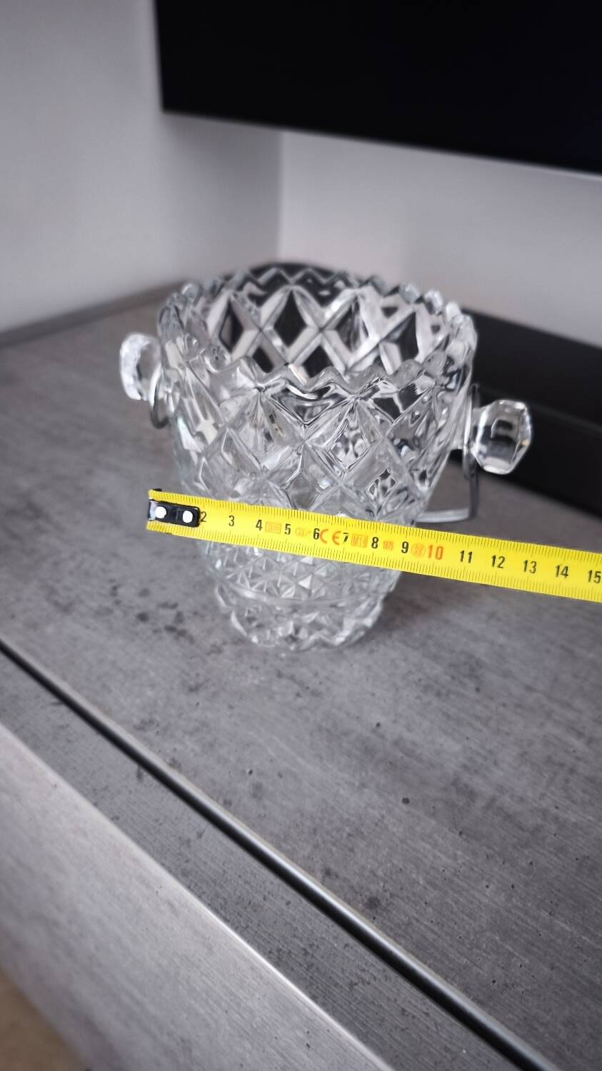 Vintage crystal ice bucket
