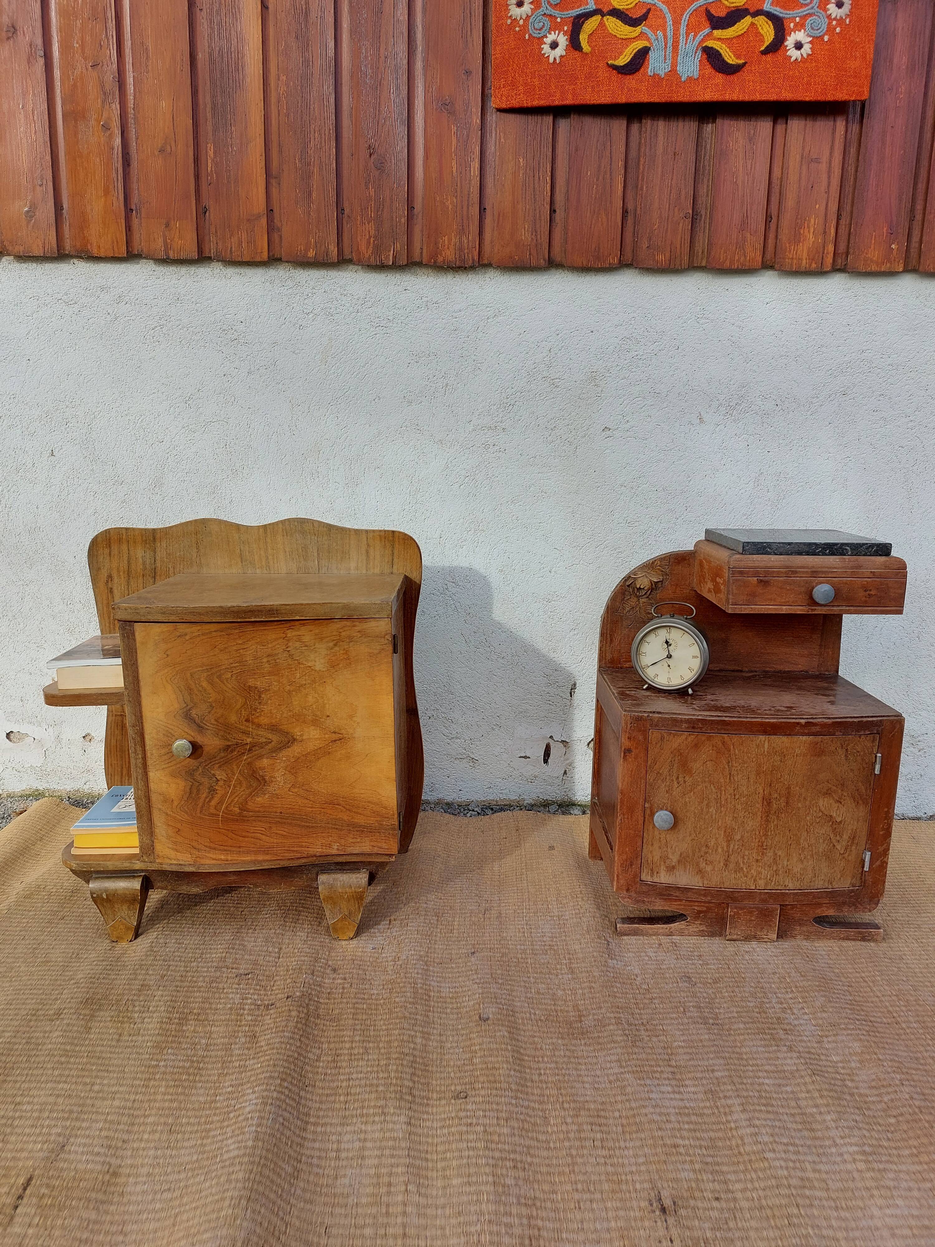 Pair of art deco bedside tables