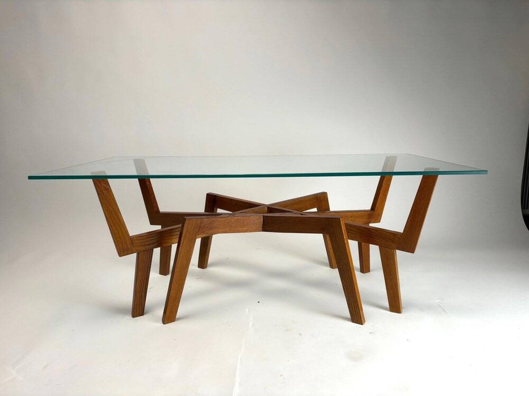 Mid-Century Modern Sculptural Wooden Coffee Table, Italy, 1950s