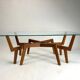 Mid-Century Modern Sculptural Wooden Coffee Table, Italy, 1950s