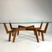 Mid-Century Modern Sculptural Wooden Coffee Table, Italy, 1950s