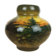 Vase boule céramique décors sapins