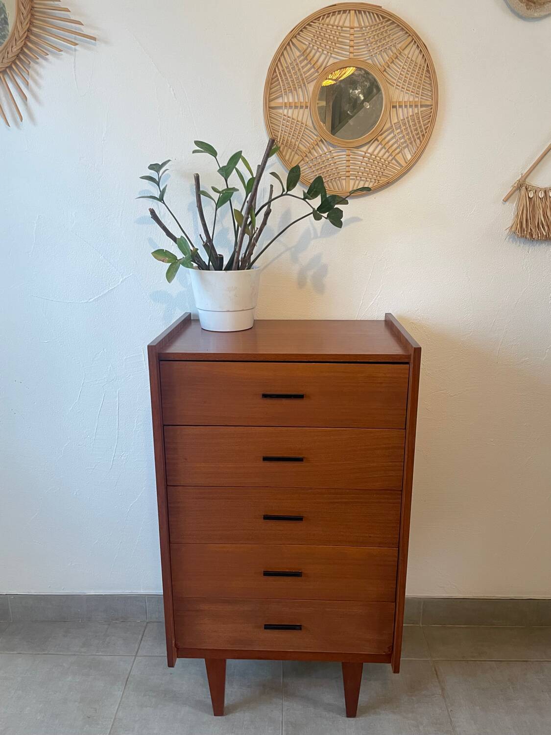Vintage teak chest of drawers