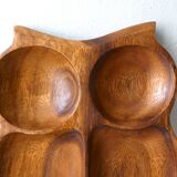 Teak shaped serving dish, early 1970