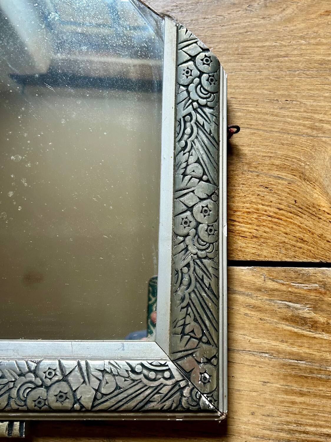 Miroir art déco bois sculpté