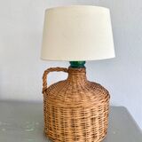 Wicker lamp, lampshade, cable 2 m fabric