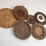 Wall composition of wicker trays