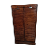 Notary furniture - double curtain binder in oak 2 columns