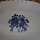 Earthenware bowl KG Luneville Badonviller blue flowers