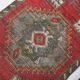 2x3 Red Green Oriental Vintage Rug, 48x89Cm