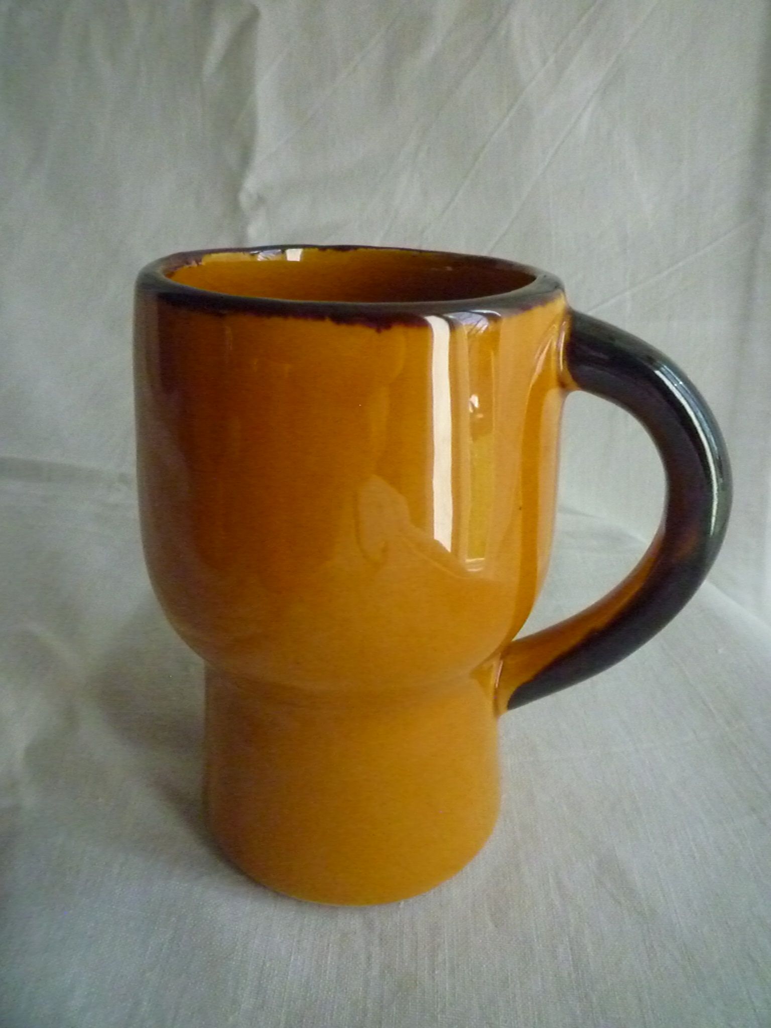 Service to orangeade in glazed earth, 1970s