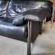 Pierluigi Cerri sofa model Pause signed Poltrona Frau in Black leather Design